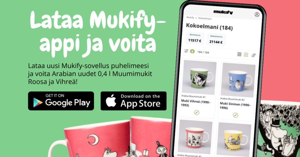Lataa Mukify-appi ja voita muumimukit
